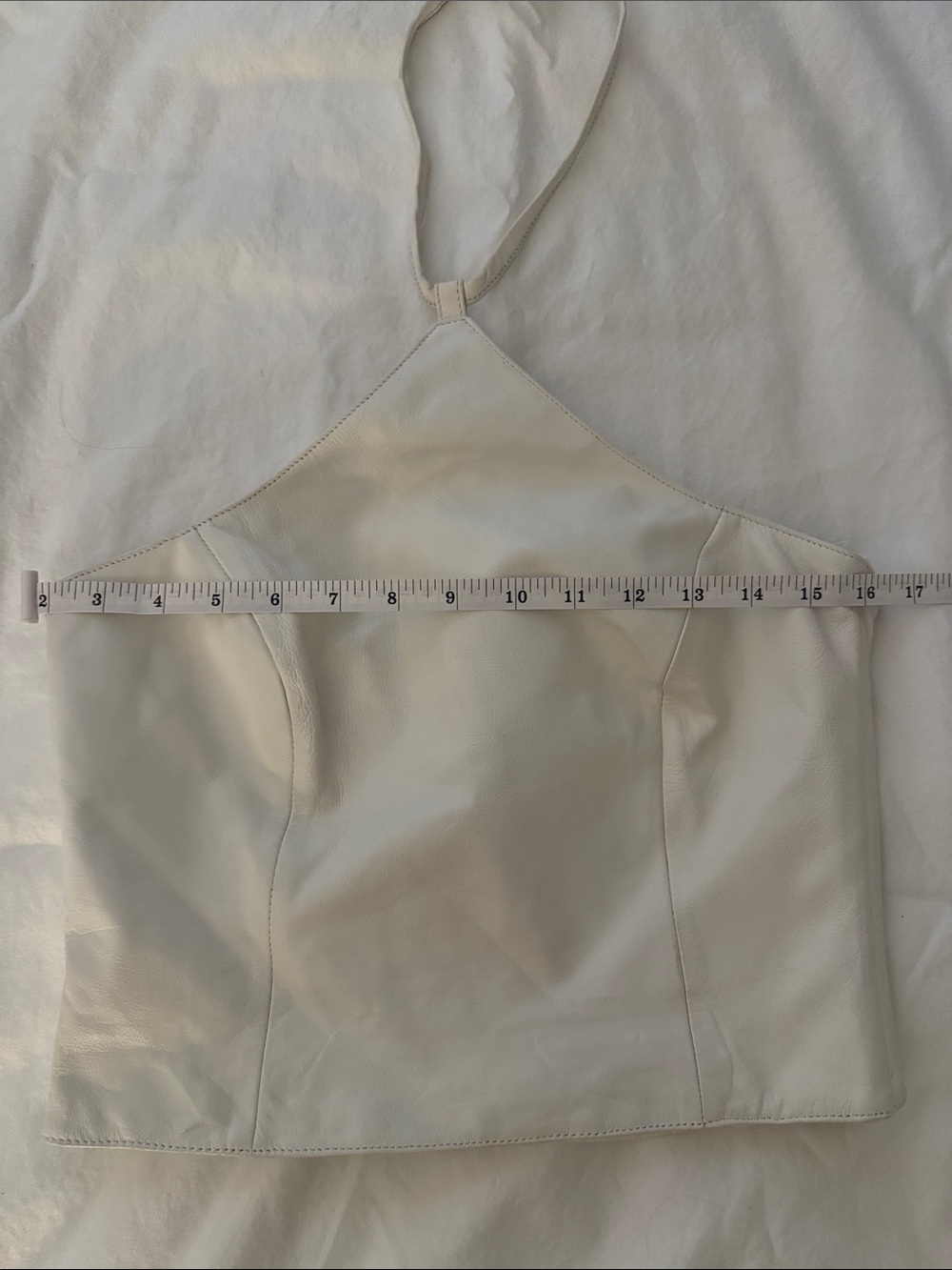 Hugo Buscati Cream Halter Crop Top - Picture 4 of 8